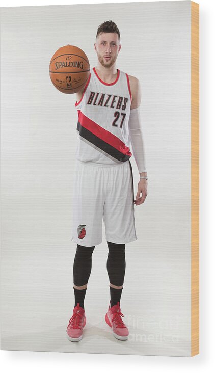 Jusuf Nurkić Wood Print featuring the photograph Jusuf Nurkic Photo Shoot by Sam Forencich