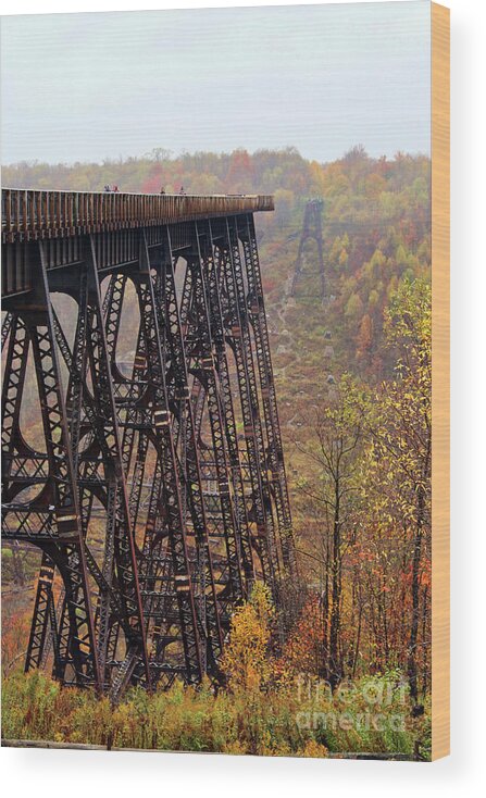 Kinzua Wood Print featuring the photograph Kinzua Railroad Viaduct 2655 by Jack Schultz