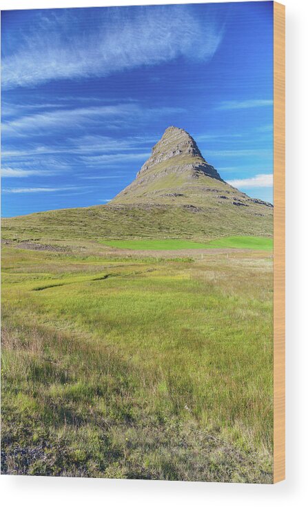 Nature Wood Print featuring the photograph Kirkjufell Mountain - P by W Chris Fooshee