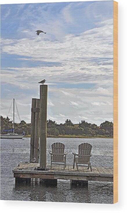 Dock Wood Print featuring the photograph Lazy Days by Randall Dill