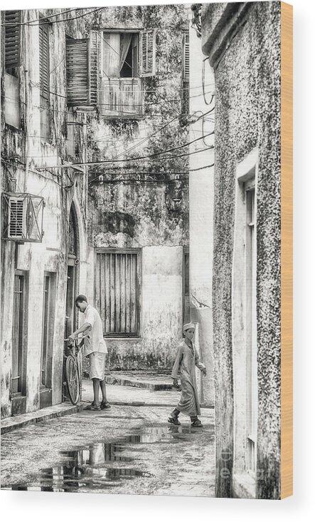 10-15 Years Wood Print featuring the photograph 3618b Street Life Stonetown Zanzibar Photo Rag Art Print by Amyn Nasser
