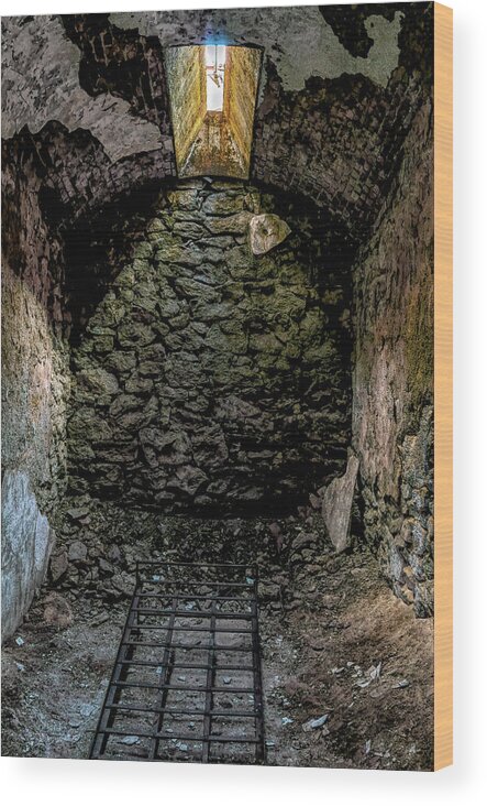 Eastern State Penitentiary Wood Print featuring the photograph Light From God by Tom Singleton