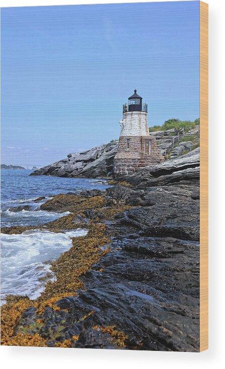 Lighthouse Wood Print featuring the photograph Castle Hill Lighthouse 6 by Doolittle Photography and Art