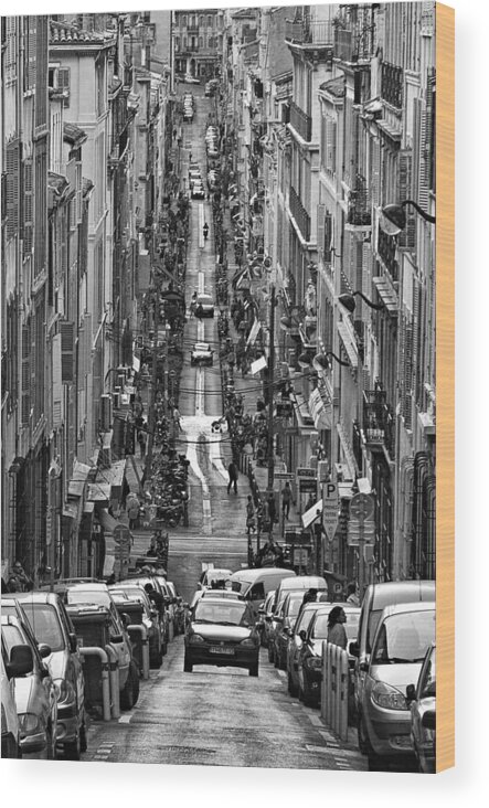 Avenue Wood Print featuring the photograph Marseille by Kristijan Vucko
