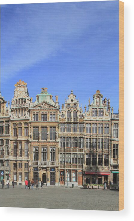Belgium Wood Print featuring the photograph Merchant Houses At Town Square by Yoshihiro Takada/a.collectionrf