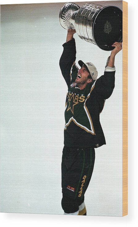 Playoffs Wood Print featuring the photograph Mike Modano 9 by Ezra Shaw