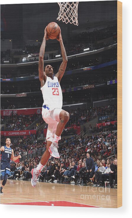 Lou Williams Wood Print featuring the photograph Minnesota Timberwolves V La Clippers by Andrew D. Bernstein