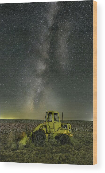 Milky Way Wood Print featuring the photograph Night CAT by James Clinich