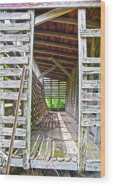 Rustic Wood Print featuring the photograph No Hay In There by Billy Knight
