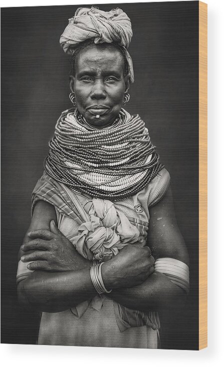 Ethiopia Wood Print featuring the photograph Nyangatom by Svetlin Yosifov