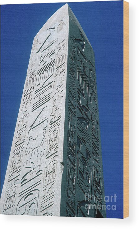 Cella Designs Wood Print featuring the drawing Obelisk Of Queen Hatshepsut Viewed by Print Collector