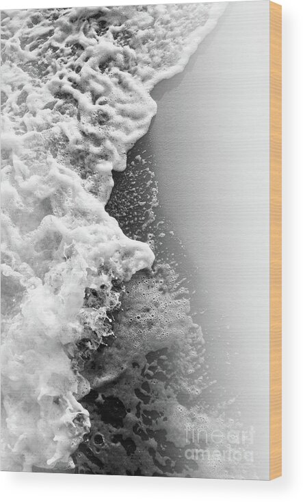 Black-and-white Wood Print featuring the photograph Ocean Beauty #5 #wall #decor #art by Anitas and Bellas Art