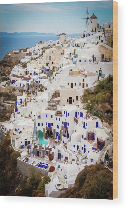 Greece Wood Print featuring the photograph Oia, Santorini by Christopher Chan