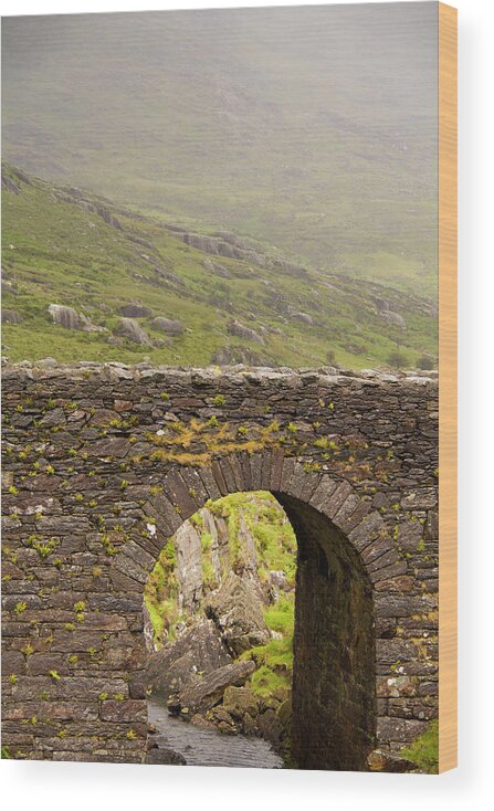 Arch Wood Print featuring the photograph Old Stone Bridge In Ireland by David Epperson