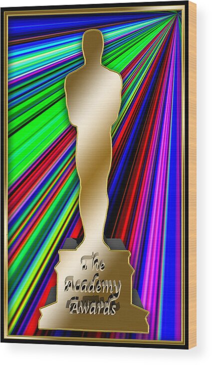 Staley Wood Print featuring the digital art Oscar by Chuck Staley