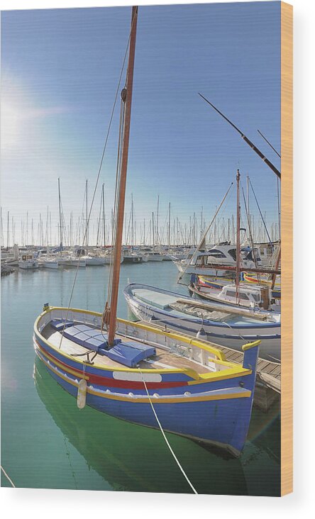Tranquility Wood Print featuring the photograph Palavas-les-flots, The Sharp by P. Eoche