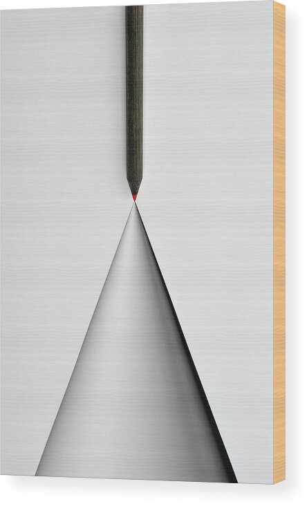 Art Wood Print featuring the photograph Pencil And The Structure Of The Cone by Yagi Studio
