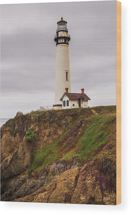 Pacific Wood Print featuring the photograph Pigeon Point Lighthouse IV Color by David Gordon