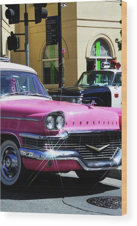 Pink Wood Print featuring the photograph Pink Studebaker by Jeff Floyd CA