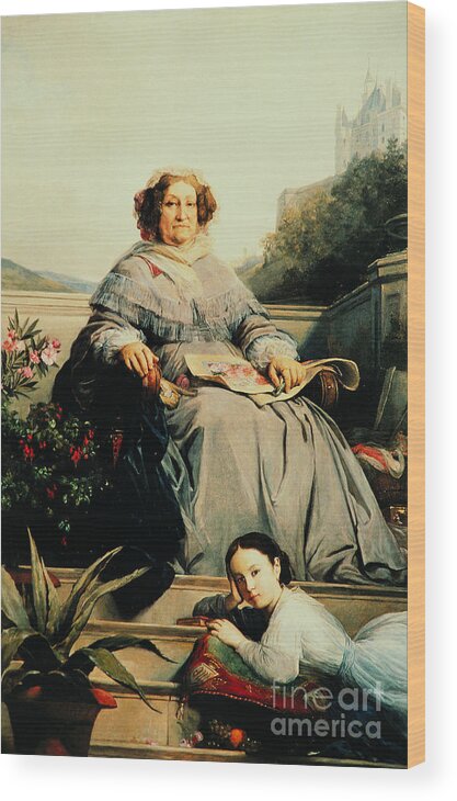 Oil Painting Wood Print featuring the drawing Portrait Of Madame Clicquot by Heritage Images