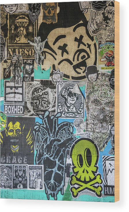 Graffiti Wood Print featuring the photograph Poster Graffiti by Rocco Silvestri