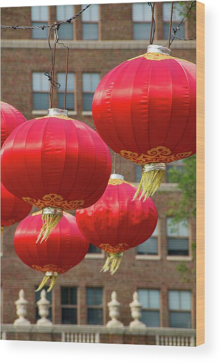 Boats Wood Print featuring the photograph Red Lanterns by Beth Partin