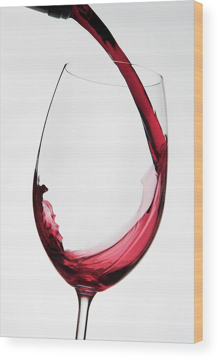 White Background Wood Print featuring the photograph Red Wine by Ersinkisacik