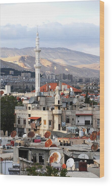 Tranquility Wood Print featuring the photograph Rooftops In Damascus, Syria by Anjci (c) All Rights Reserved