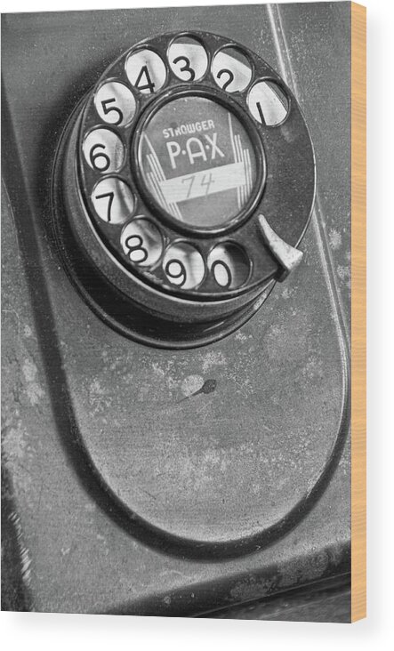 Rotary Phone Wood Print featuring the photograph Rotary Phone by Minnie Gallman