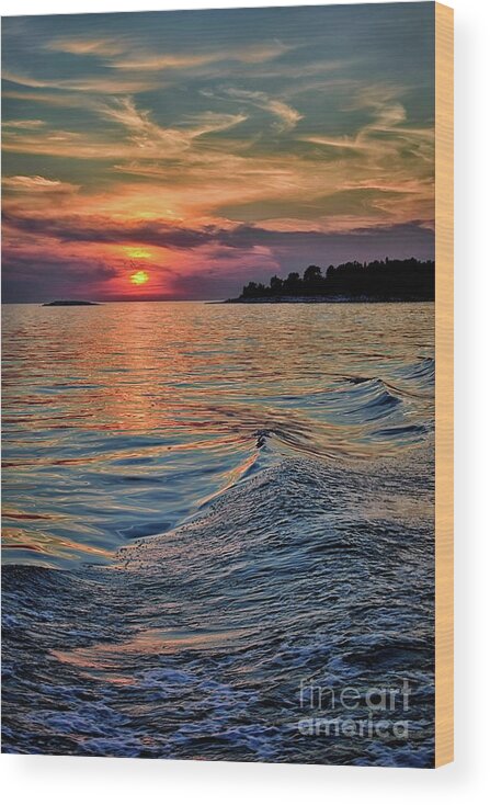 Top Artist Wood Print featuring the photograph Rovinj Sunset by Norman Gabitzsch