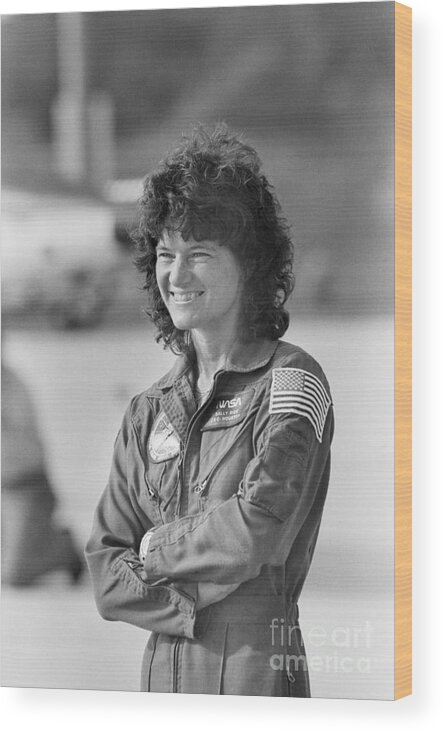 1980-1989 Wood Print featuring the photograph Sally Ride, First Us Woman Astronaut by Bettmann