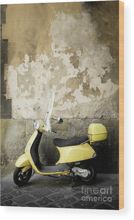 Motor Wood Print featuring the photograph Scooter Florence Italy by Edward Fielding