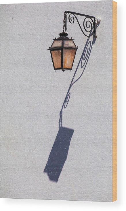 Lamp Wood Print featuring the photograph Shadow Lamp by David Letts