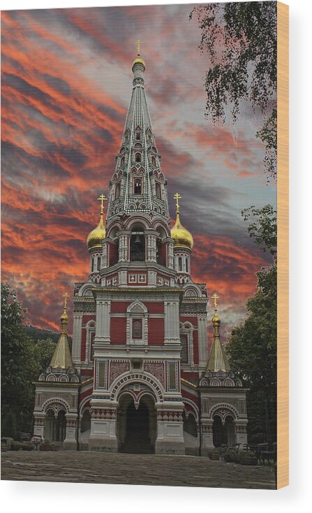 Church Wood Print featuring the photograph Shipka Memorial Church, Shipka,Bulgaria by Martin Smith