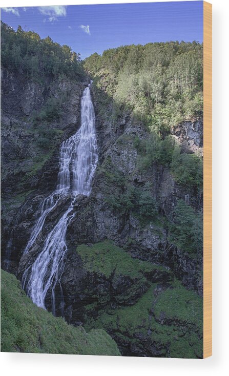 Outdoors Wood Print featuring the photograph Sivlefossen, Norway by Andreas Levi