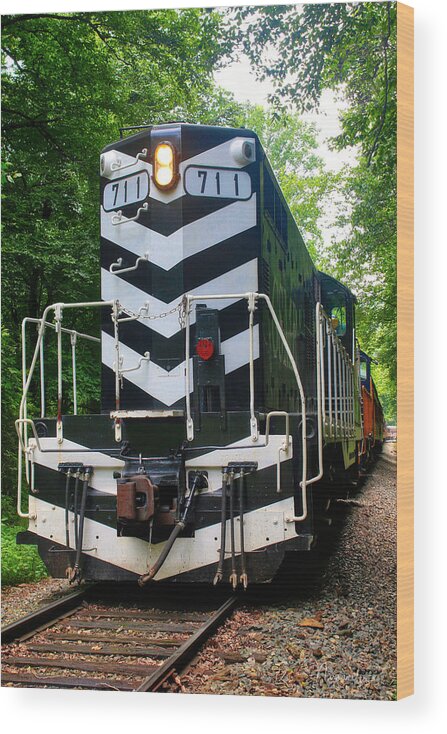 Nunweiler Wood Print featuring the photograph Smoky Mountain Railroad by Nunweiler Photography
