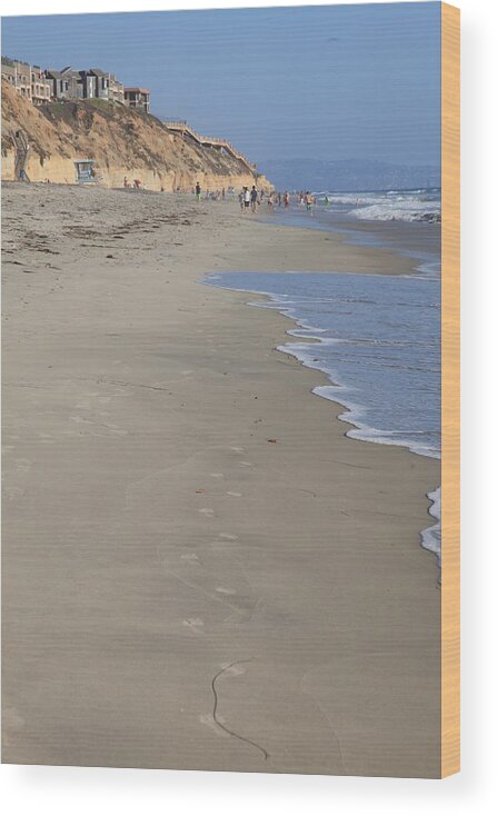 Solana Beach Wood Print featuring the photograph Solana Beach Low Tide by Catherine Walters