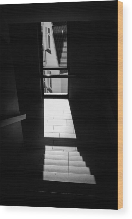 Light Wood Print featuring the photograph Stairs by Michael Geller