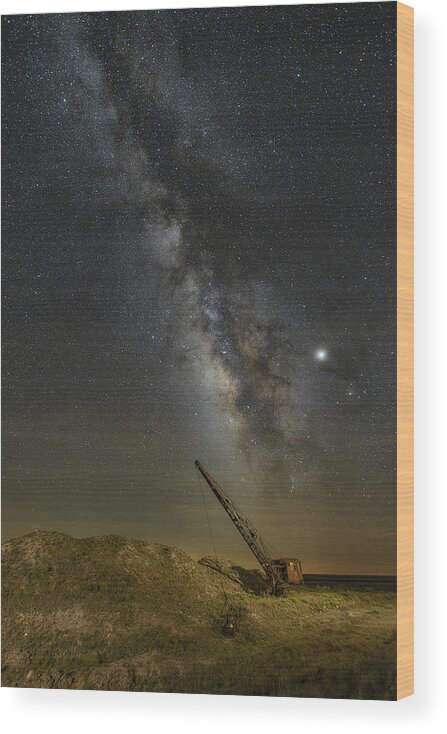 Milky Way Wood Print featuring the photograph Star Digger 2 by James Clinich