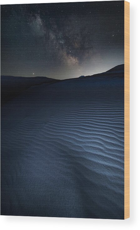 Sand Wood Print featuring the photograph Starry Dune by Tsuneya Fujii