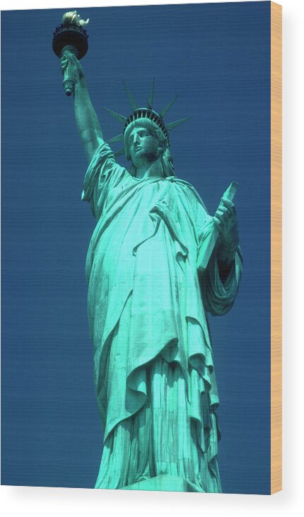 Crown Wood Print featuring the photograph Statue Of Liberty, New York City by Lyle Leduc