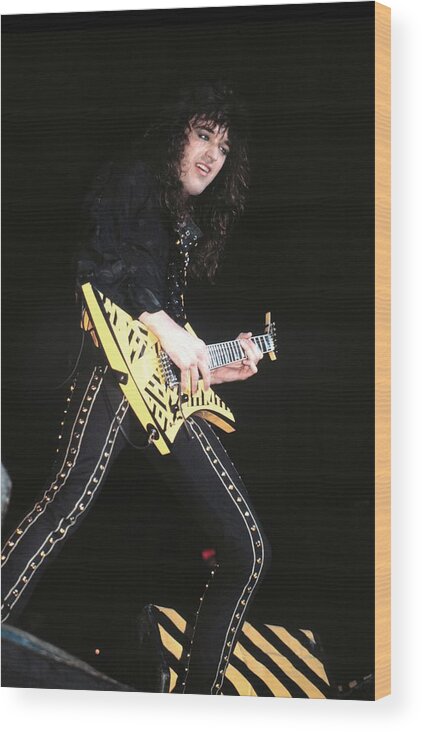 Singer Wood Print featuring the photograph Stryper Perform In Minneapolis by Jim Steinfeldt
