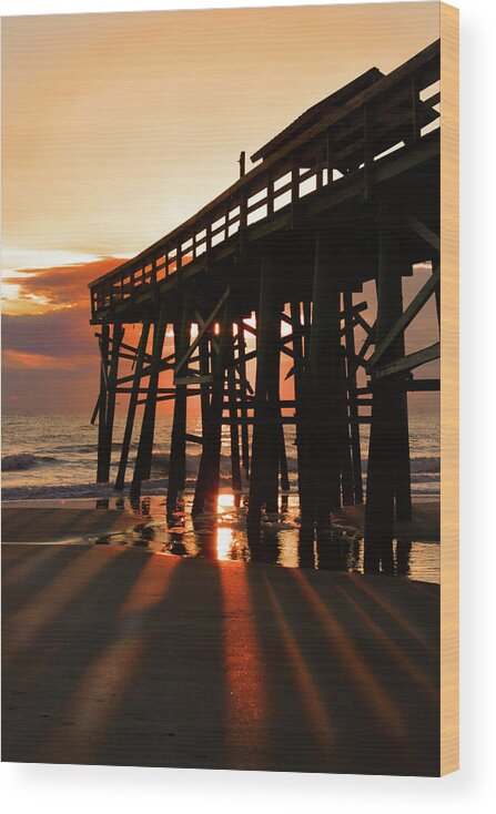 Sunrise Wood Print featuring the photograph Sunrise Streaks by Jerry Griffin