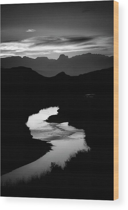 Scenics Wood Print featuring the photograph Sunset Over The Rio Grande by Kim Kozlowski Photography, Llc