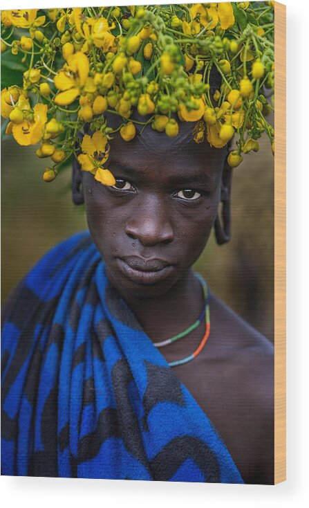 Tribe Wood Print featuring the photograph Surma Xi by Juanra Noriega