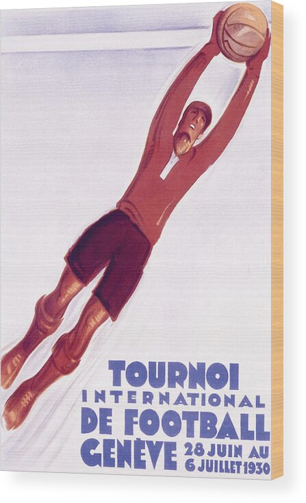 1930-1939 Wood Print featuring the photograph Swiss International Soccer Tournament by Buyenlarge