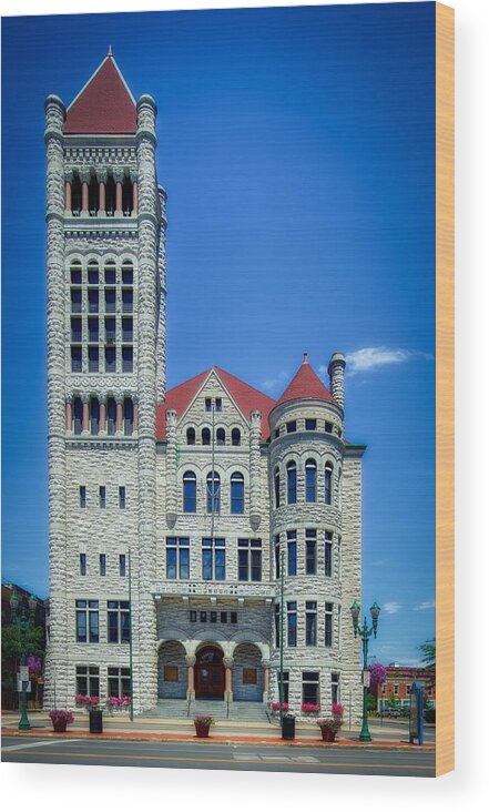 Syracuse Wood Print featuring the photograph Syracuse, New York City Hall by Mountain Dreams