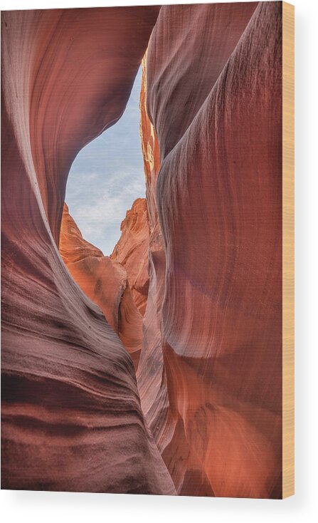 Antelope Canyon Wood Print featuring the photograph The Flame by Arthur Oleary