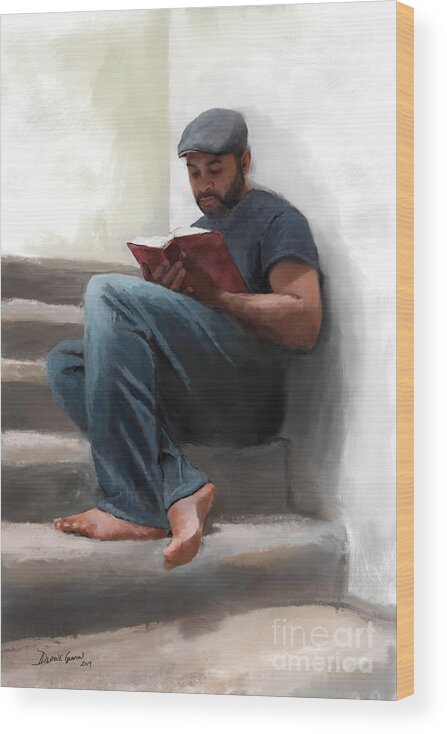 Reading Wood Print featuring the digital art The Good Book by Dwayne Glapion