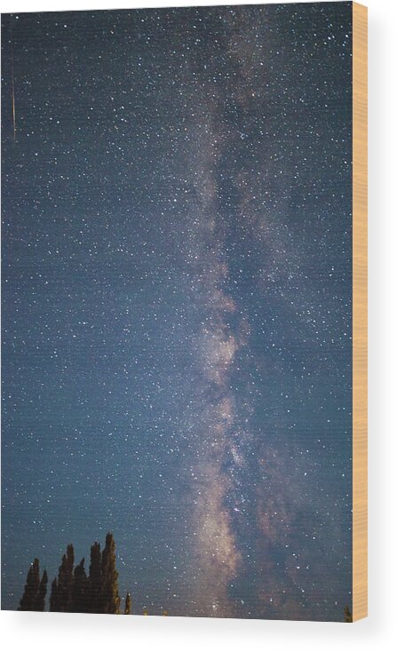 Milky Way Wood Print featuring the photograph The Milky Way in Arizona by Mark Duehmig